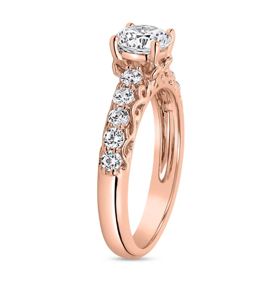 Verlobungsring mit lab grown Diamanten aus Roségold BDR0003LG-RSL