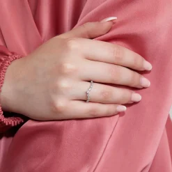 V-Ring mit lab-grown Diamanten aus Weißgold oder Platin BDR0045LG-WSL