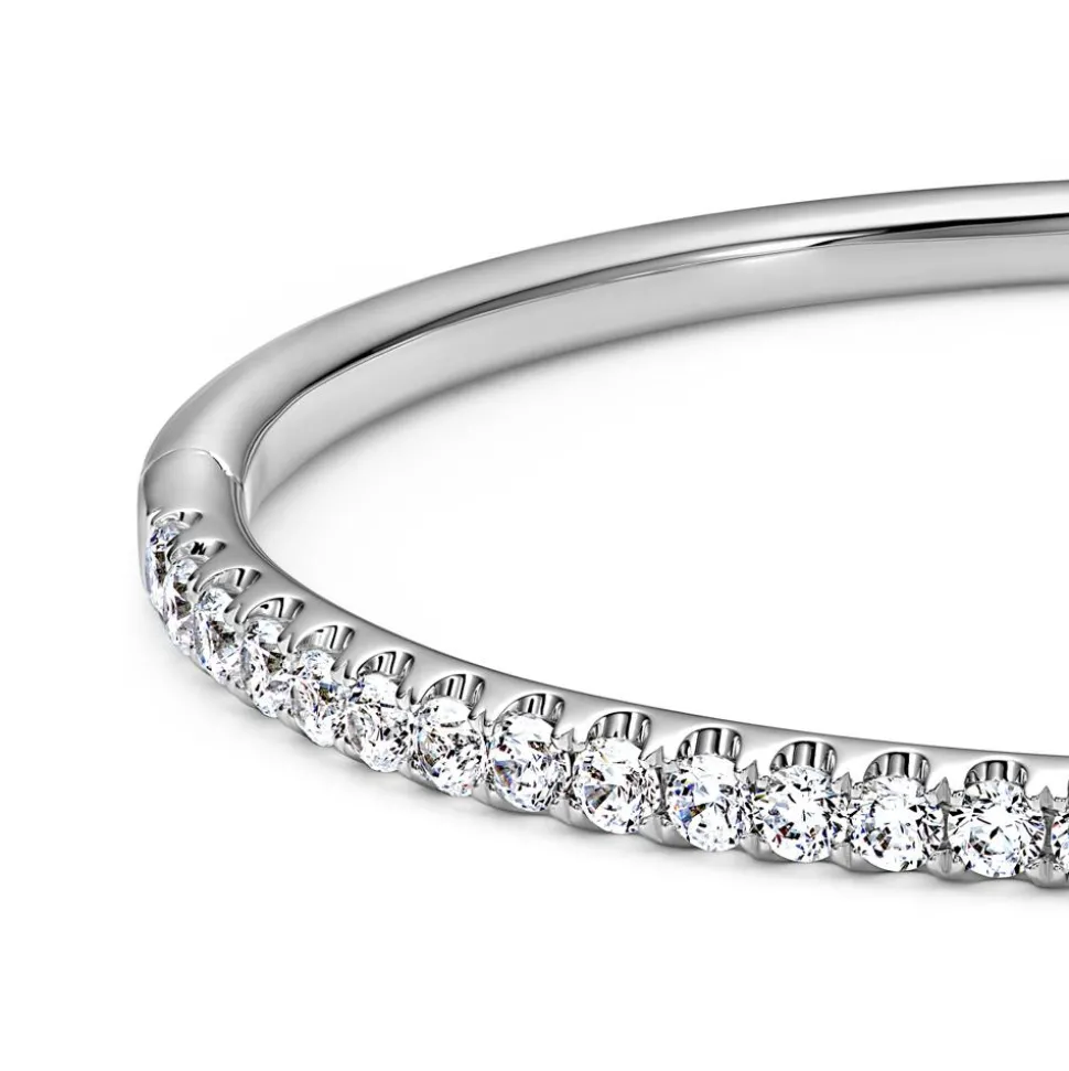 Weißgold oder Platin Armreif mit Diamantbesatz BDB0028-WSL