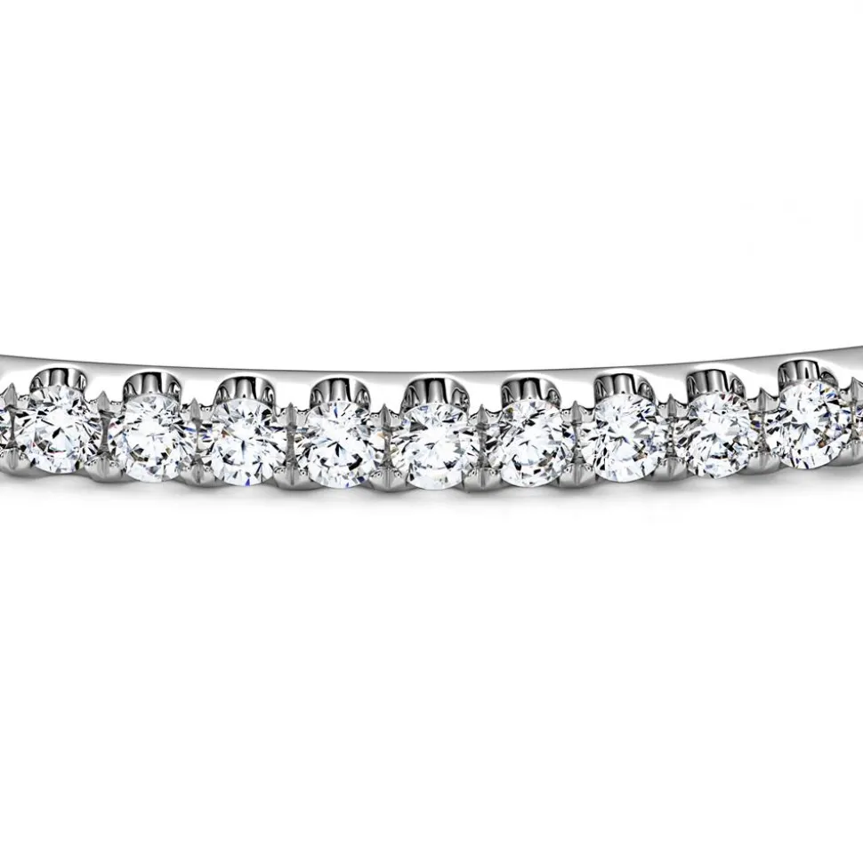 Weißgold oder Platin Armreif mit Diamantbesatz BDB0028-WSL