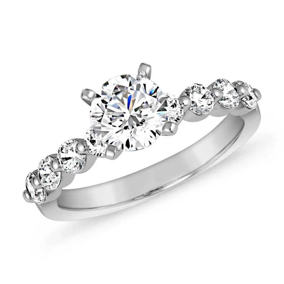 Weißgold oder Platin Diamantring für Damen BDR0035-WSL