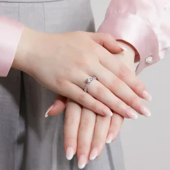 Weißgold oder Platin Diamantring für Damen BDR0035-WSL