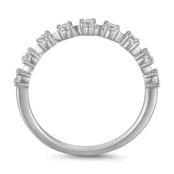 Weißgold oder Platin lab grown Diamantring, gravierbar BDR0114LG-WSL