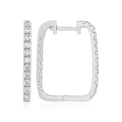 Weißgold oder Platin Ohrschmuck mit Diamanten BDE0039-WSL