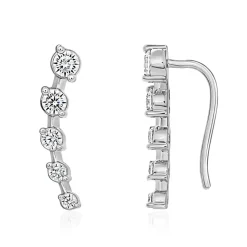 Weißgold oder Platin Ohrschmuck mit Lab Diamanten BDE0079LG-WSL