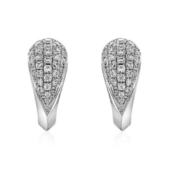 Weißgold oder Platin Ohrstecker mit Brillanten BDE0063-WSL