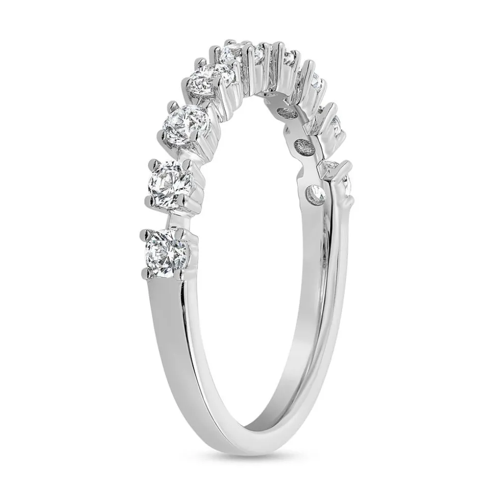 Weißgold oder Platin Ring mit Diamanten für Damen BDR0086-WSL