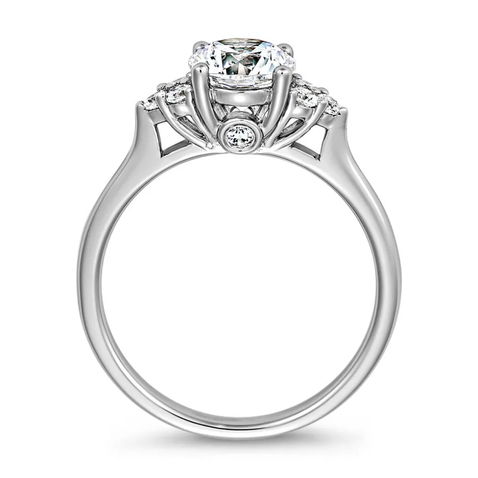 Weißgold oder Platin Verlobungsring mit Diamanten BDR0020-WSL