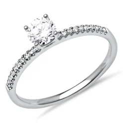 Weißgoldring mit Diamanten 0,43 ct gesamt DR0052SL