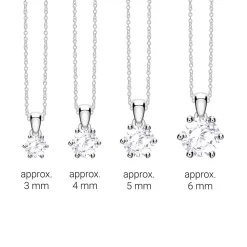 Weißtopas Anhänger für Ketten aus 14 Karat Weißgold BDP0034WT-14KWSL