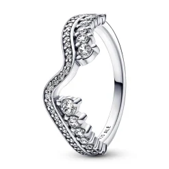 Wellen Ring für Damen aus Sterlingsilber mit Zirkonia 192543C01