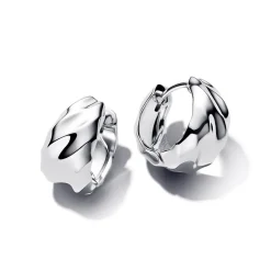 Wellenförmige Damen Creolen aus 925er Silber, Essence 293874C00