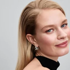 Wellenförmige Damen Creolen aus 925er Silber, Essence 293874C00