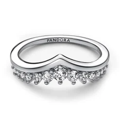 Wishbone Damenring aus Sterlingsilber mit Zirkonia 192320C01