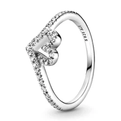 Wishbone Ring für Damen aus 925er Silber mit Zirkonia 199302C01
