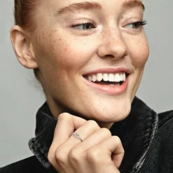 Wishbone Ring für Damen aus 925er Silber mit Zirkonia 199302C01