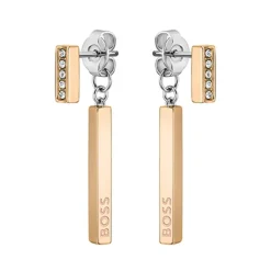 Zweifacher Damenohrstecker Saya aus Edelstahl, IP Rosé 1580283