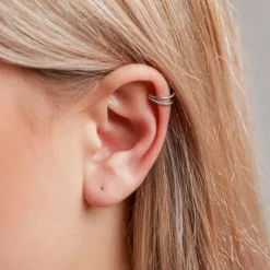 Zweireihige Ear Cuffs für Damen aus 925er Silber SE1103