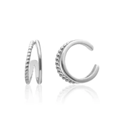 Zweireihige Ear Cuffs für Damen aus 925er Silber SE1103
