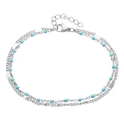 Zweireihiges Damenarmband aus Edelstahl B5284