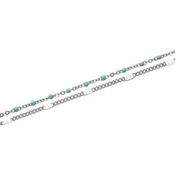 Zweireihiges Damenarmband aus Edelstahl B5284