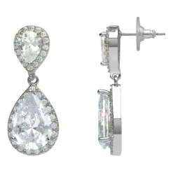 Zweiteilige Modeschmuck-Ohrstecker Tropfen MOE0005