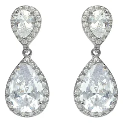 Zweiteilige Modeschmuck-Ohrstecker Tropfen MOE0005